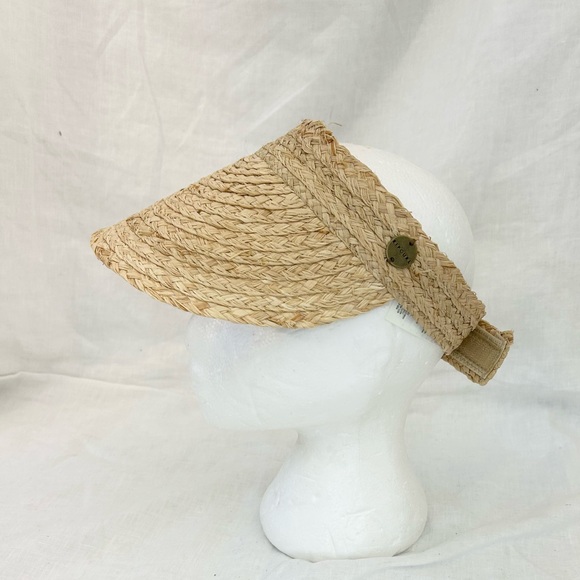 Rip Curl Essential Straw Visor - Natural Straw Visor Hat - Picture 3 of 12